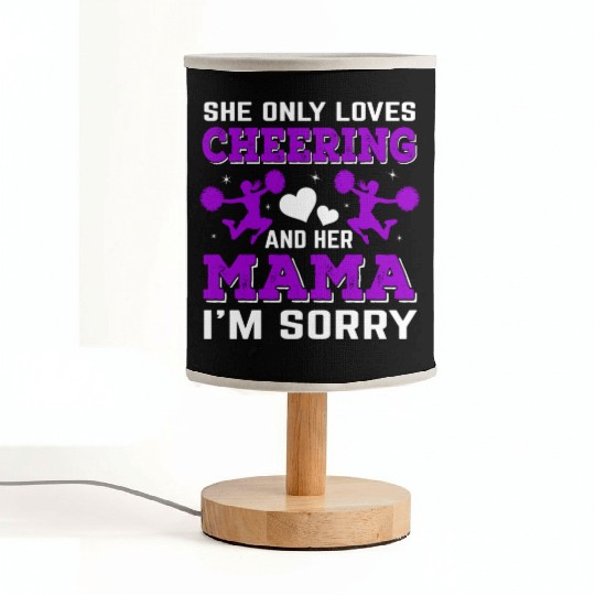 Loves Cheer Mom Cheerleading Mommy Mother's Da Fabric Lamps