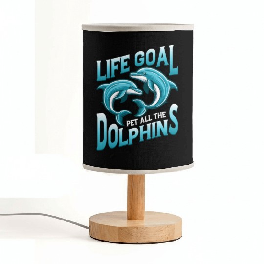 Life Goal Pet All The Dolphins Beach Vacation Mari Fabric Lamps