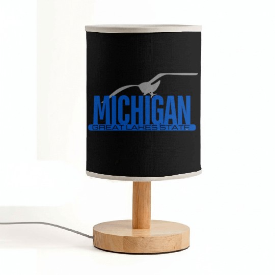 Michigan Great Lakes State Fabric Lamps
