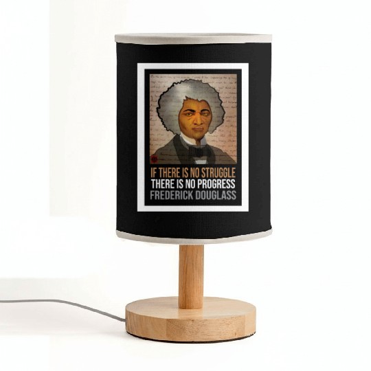 Frederick Douglass illustrated portrait and quote Fabric Lamps