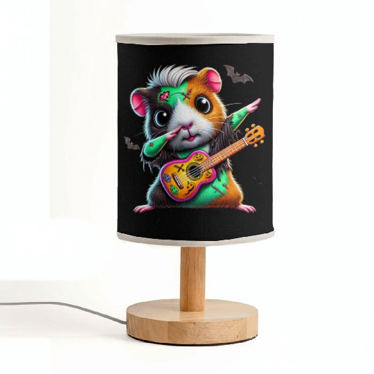 Dabbing Guinea Pig Zombie Squad Guitar Hallow Fabric Lamps