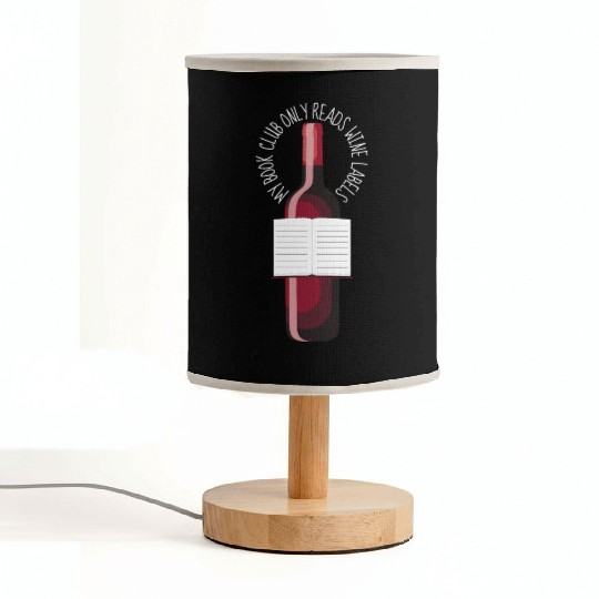 My Book Club Only Reads Wine Labels Fabric Lamps