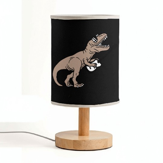 T. Rex Dino DJ Dinosaur Party Animal Plays Guitar Fabric Lamps