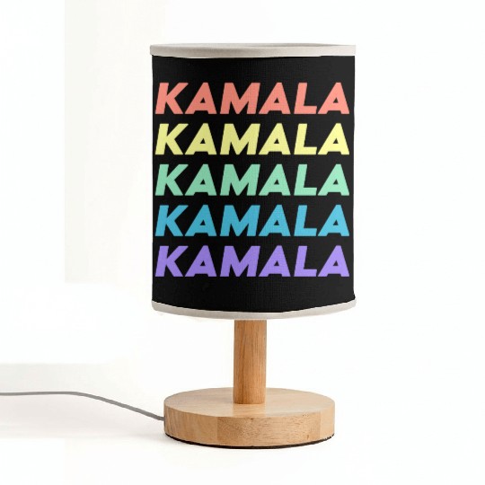 Kamala Harris Election 2024 Rainbow Typography Fabric Lamps