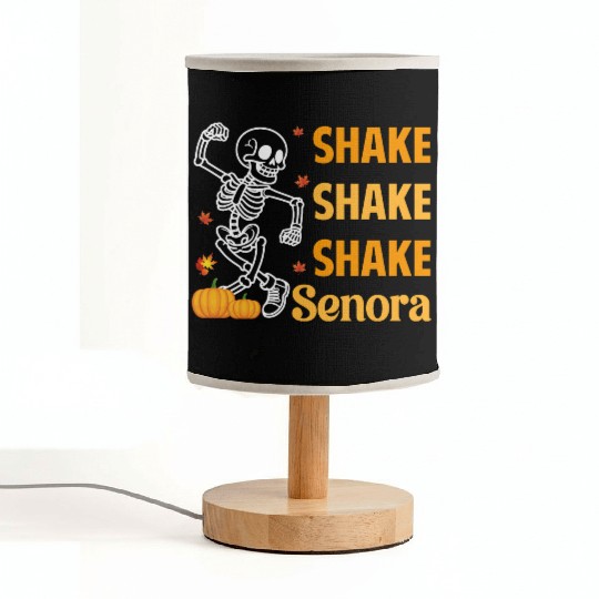 Shake Shake Shake Senora Funny Skeleton Pumkin Hal Fabric Lamps