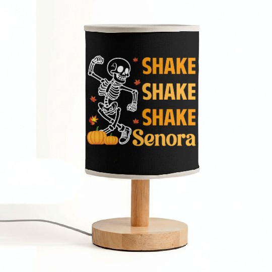 Shake Shake Shake Senora Funny Skeleton Pumkin Hal Fabric Lamps