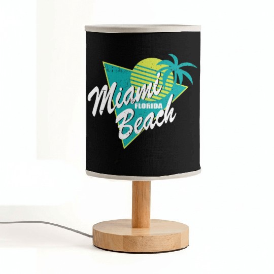 Miami Florida Beach Fabric Lamps
