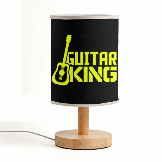 Guitar King Guitarist Text Bassist Royal Fun Quote Fabric Lamps