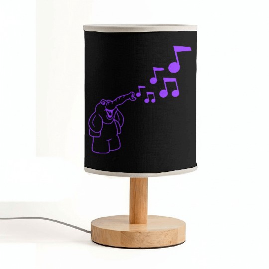 Cute Elephant music nout Toot Trunk Trumpet Comic Fabric Lamps