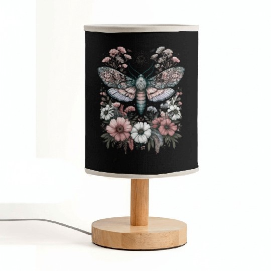 Fairycore Floral Moth Pastel Fairycore Aesthetic Fabric Lamps