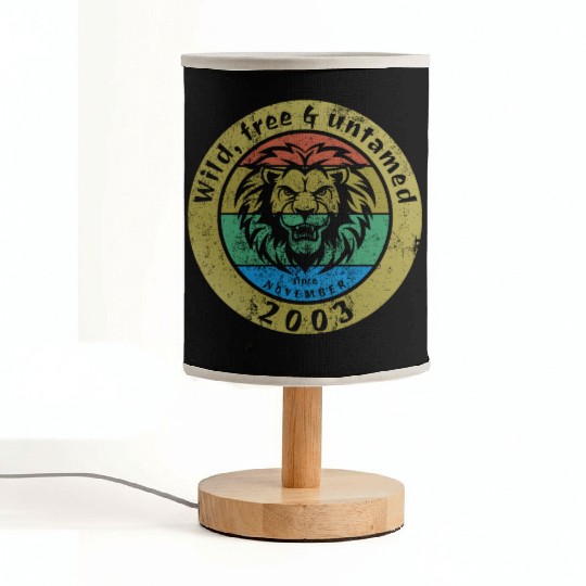21st birthday Wild, free & untamed since 11/2003 Fabric Lamps