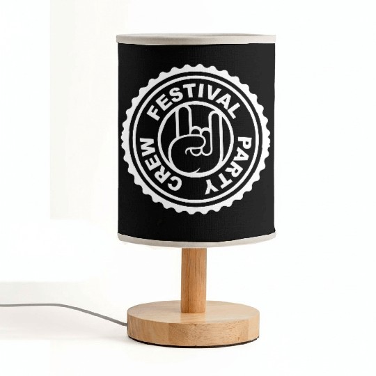 Festival party crew round stamp metal hand gesture Fabric Lamps