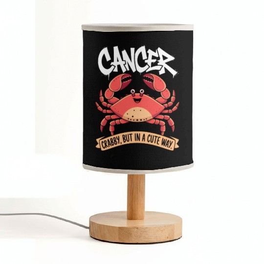 Crabby, But in a Cute Way Cancer Zodiac Sign Fabric Lamps