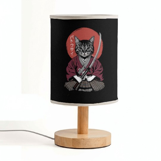 Neko Battousai Samurai Cat Classic Fabric Lamps