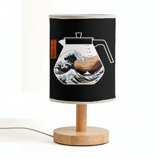 The Great Wave of Coffee Artistic Caffeine Lover Fabric Lamps