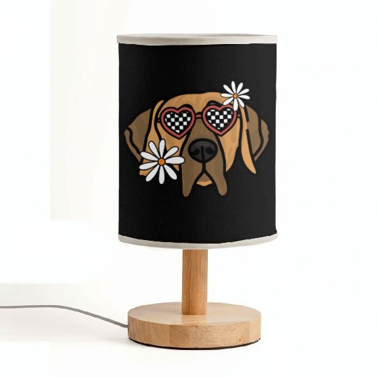 Great Dane Brown Retro Dog Fabric Lamps