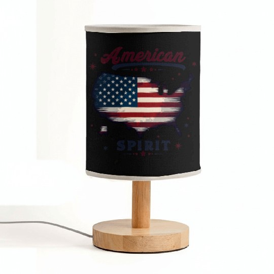 American Spirit Patriotic USA Flag Fabric Lamps