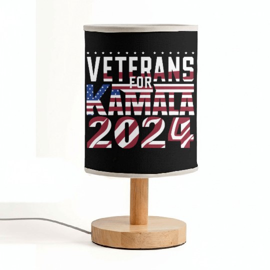 Veterans for Kamala 2024 Patriotic Fabric Lamps