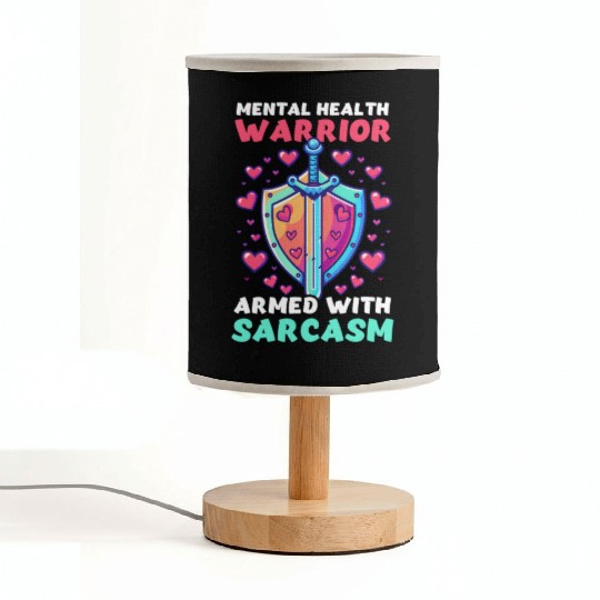 Depression Awareness Mental Health Warrior Fabric Lamps