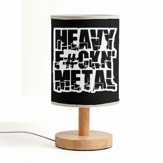 Heavy F#ckin' Metal Hard Rock Fun Music Text Quote Fabric Lamps