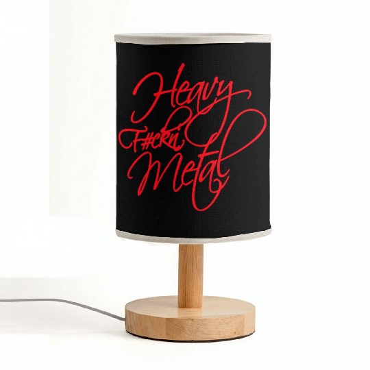 Heavy F#ckin' Metal Hard Rock Fun Music Text Quote Fabric Lamps