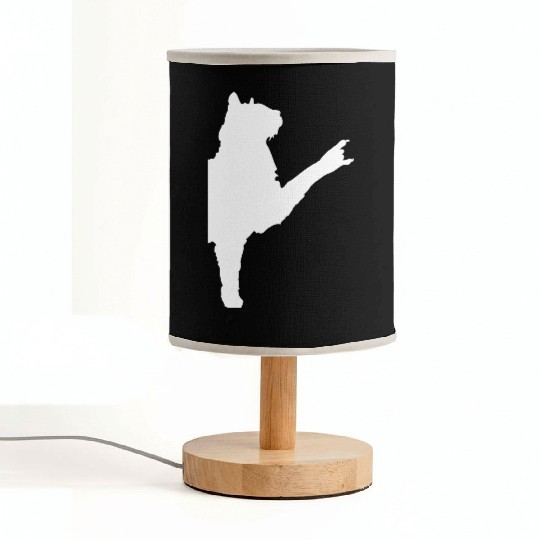 Cat Heavy Metal Hand Gesture Hard Rock Music Pet Fabric Lamps