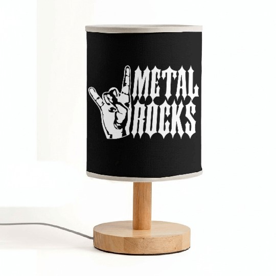 Heavy metal rocks hard rock music fun hand gesture Fabric Lamps