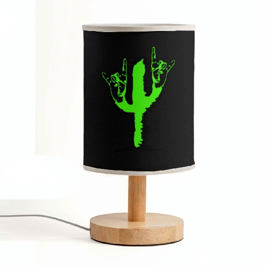 Cactus Plant Heavy Metal Hard Rock Hand Gesture Fabric Lamps