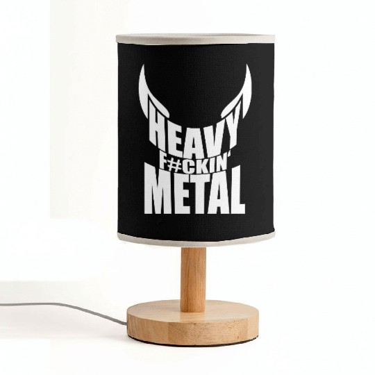 Heavy F#ckin' Metal Hard Rock Fun Music Text Quote Fabric Lamps