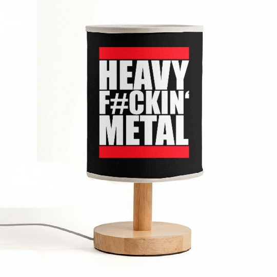 Heavy F#ckin' Metal Hard Rock Fun Music Text Quote Fabric Lamps