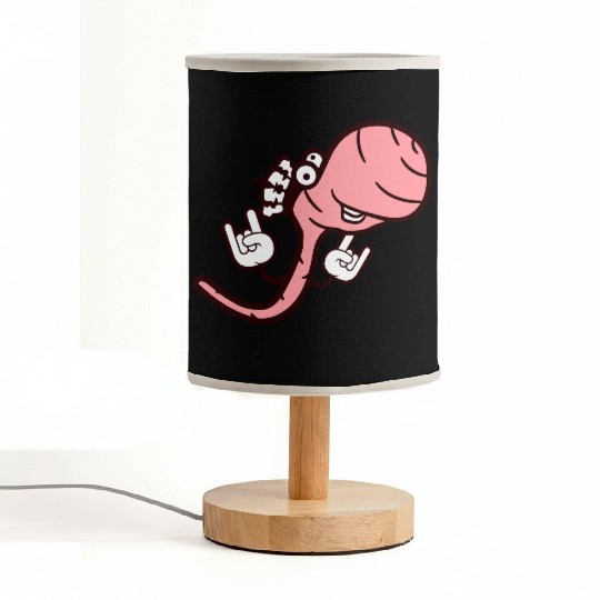 Cute Cool Worm Crown King Party Animal Fun Monster Fabric Lamps