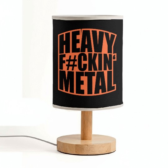 Heavy F#ckin' Metal Hard Rock Fun Music Text Quote Fabric Lamps