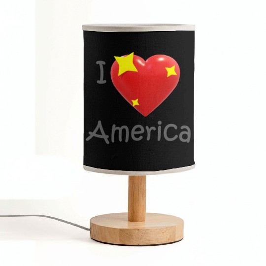I Love America Fabric Lamps