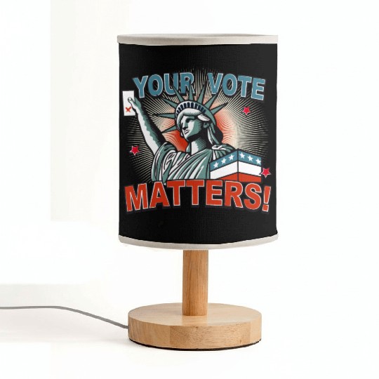 Statue of Liberty & voting card -Your Vote Matters Fabric Lamps