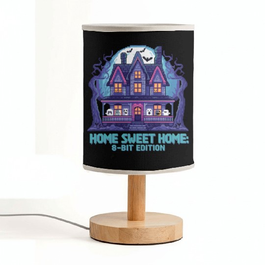 8 Bit Haunted House 01 Fabric Lamps