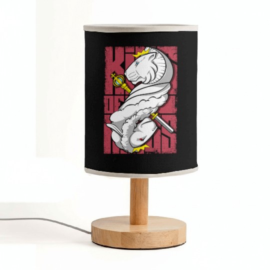 Lion King and the Holy Lamb Christian Art Fabric Lamps