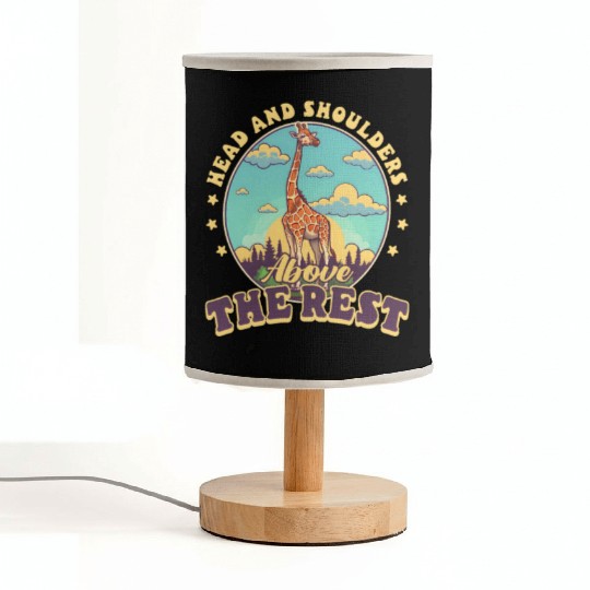 Giraffe Head And Shoulders Above The Rest Fabric Lamps