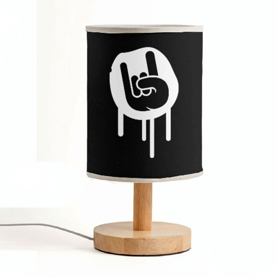 Heavy metal graffiti drop horn finger hand gesture Fabric Lamps