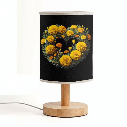 Marigold Flowers Fabric Lamps
