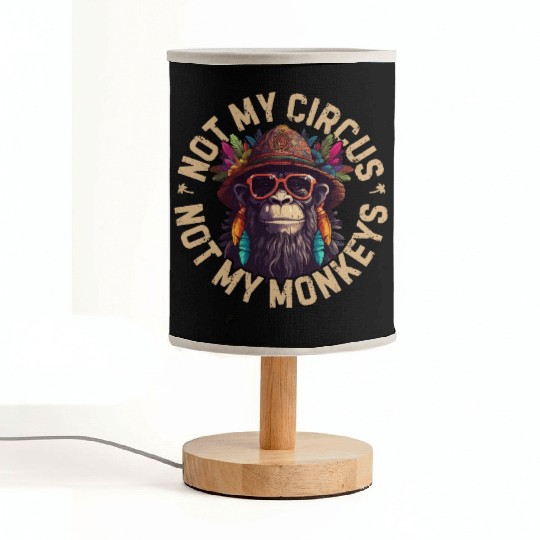 NOT MY CIRCUS NOT MY MONKEYS Fabric Lamps