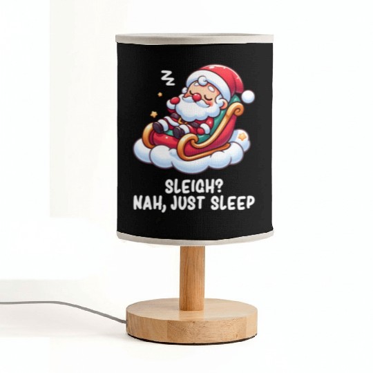 Santa Claus - Funny Santa Claus - Lazy Santa Claus Fabric Lamps