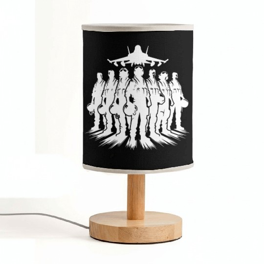 Air Force Pilots Cool Airplane Portrait Fabric Lamps