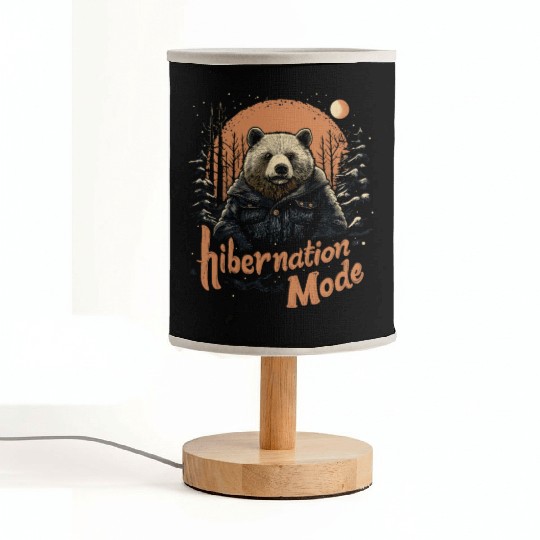 Hibernation Mode Brown Bear Fabric Lamps