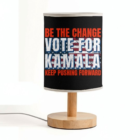 Be the Change - Vote for KamalaHarris. US Election Fabric Lamps