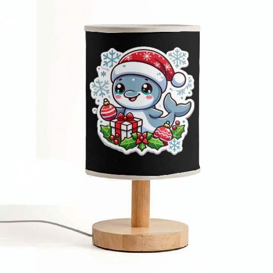 Holiday Dolphin Splash Fabric Lamps