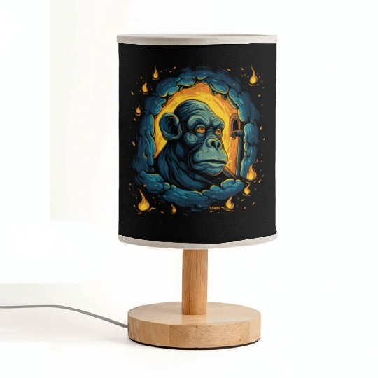 Night of the Starry Dungeon Monkey Fabric Lamps