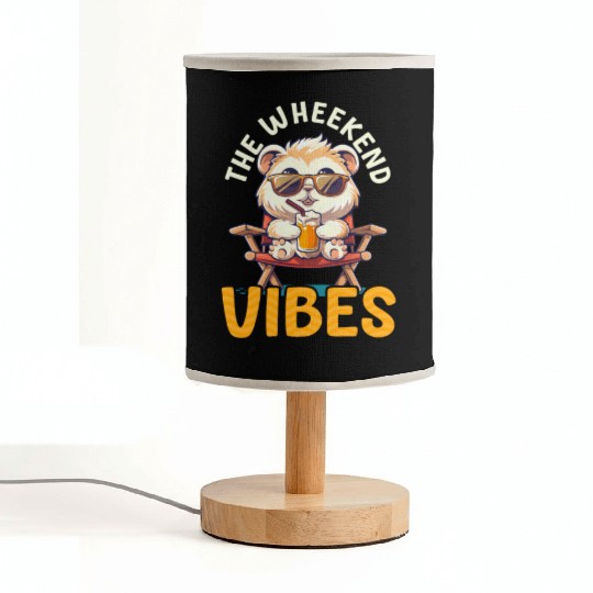 Guinea Pig The Wheekend Vibes Fabric Lamps