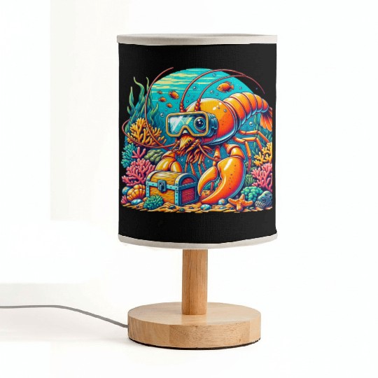 Shrimp Exploration-Underwater Adventure Fabric Lamps