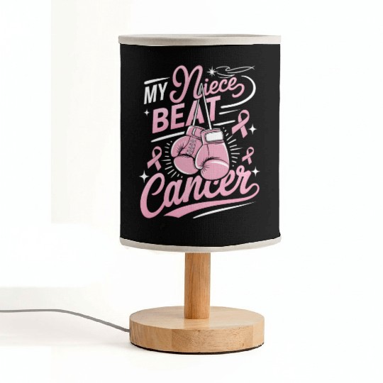 My Niece Beat Cancer Breast Cancer Awareness Fabric Lamps
