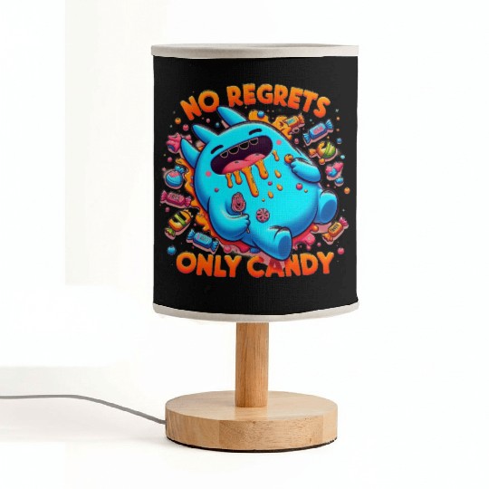 Disneyland Stitch Halloween No Regrets Only Candy Fabric Lamps